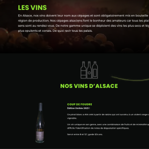 Jerome Tappe- Vins D'alsace -création de page